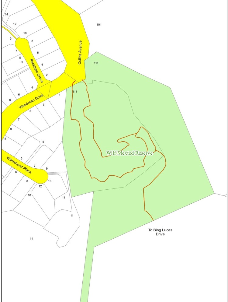 Wilf Mexted Reserve Walking Map
