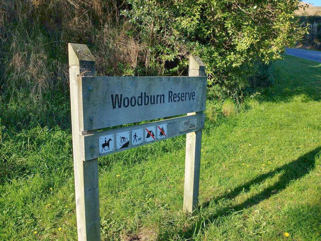 Entrance Sign at Woodburn Reserve April 2021 | Friends of Tawa Bush