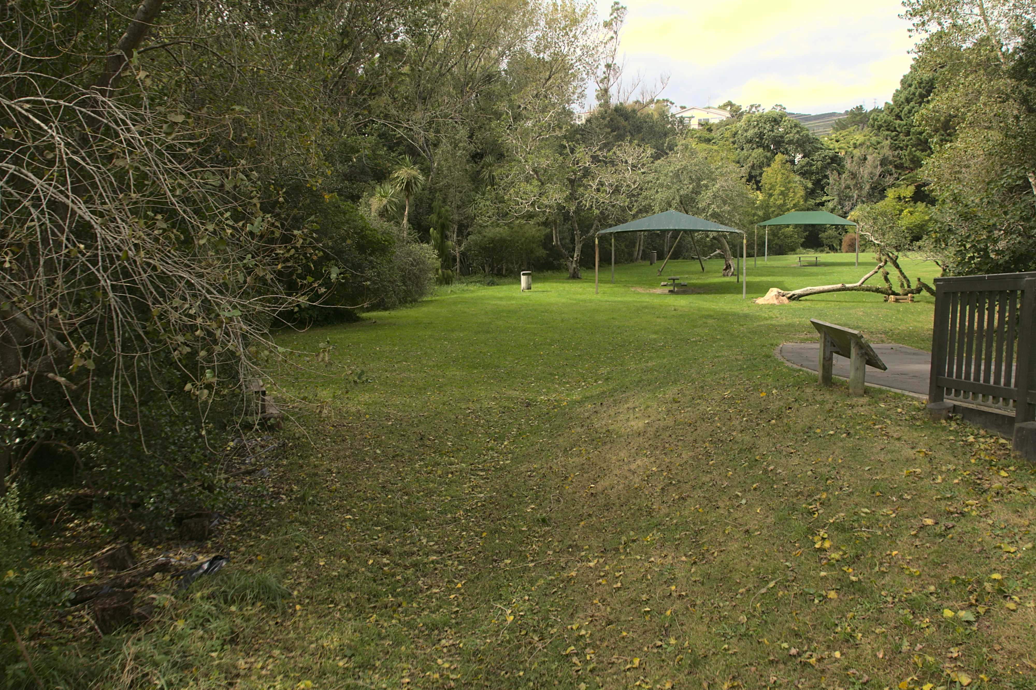 Willowbank Reserve tables and shelters