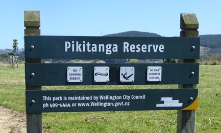 Pikitanga reserve sign